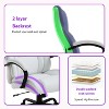 FDW 500lb Weight Capacity Massage Office Chair with Lumbar Support Adjustable Armrests Swivel Function PU Leather - 4 of 4