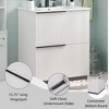 Lyngins Modern Bathroom Vanity with Sink – Bright White Ceramic Basin, Handcrafted Fluted Bathroom Storage Cabinet for Vanity Bathroom - 4 of 4
