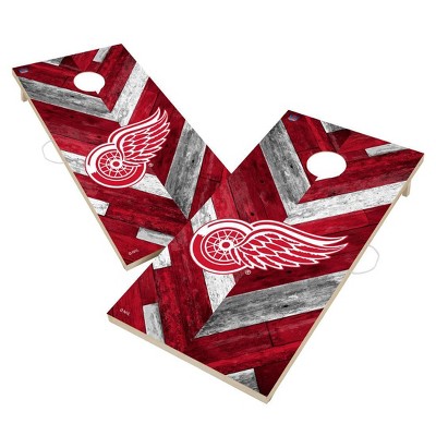 NHL Detroit Red Wings 2'x4' Solid Wood Cornhole Board