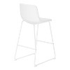 Monarch Specialties Office Chair Bar Height Standing Computer Desk Work Pu Leather Look Metal White Contemporary Modern - 4 of 4