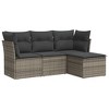 vidaXL 4 Piece Patio Sofa Set with Cushions  Poly Rattan - 2 of 3