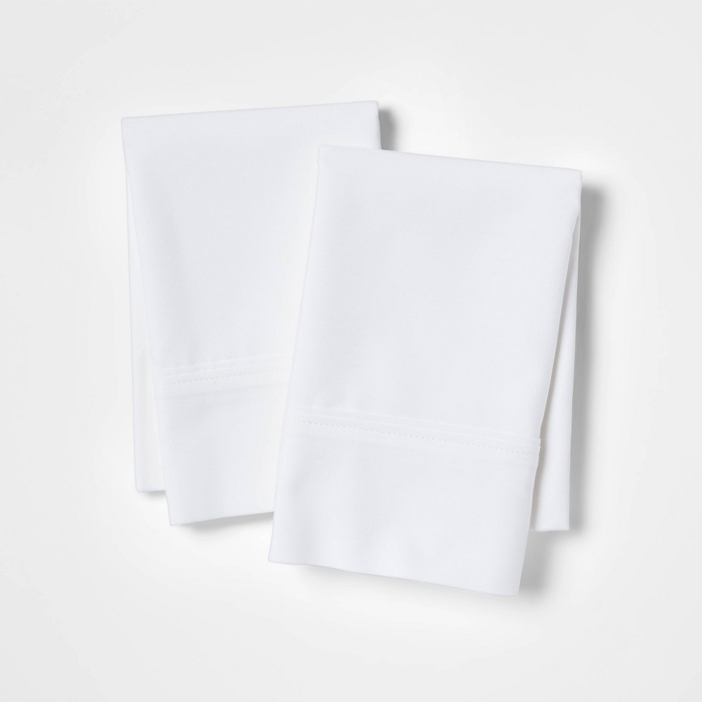 Standard 300 Thread Count Ultra Soft Pillowcase Set White - Threshold