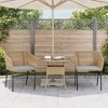 vidaXL - Patio Chairs with Cushions 2 pcs Brown Poly Rattan for Outdoor Lounge/Garden/Deck Seating - 3 of 4