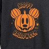 Women's - Disney - Mickey Pumpkin Lightweight French Terry Wide Neck Long Sleeve Shirt - 2 of 4