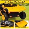 24V Ride-On Dump Truck, 2-Seater Remote Control Construction Car with Electric Dump Bed, Extra Shovel, 2WD/4WD, Music Player  for Kids - 4 of 4