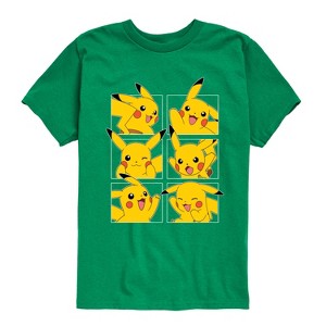 Boys' - Pokémon - Pikachu Grid Short Sleeve Graphic T-Shirt - 1 of 4