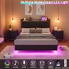 Suspended Modern Upholstered Platform Bed Frame with LED Lights and Sockets, Headboard, Sturdy Wooden Slats Support, Quiet and Easy to Assemble - 4 of 4