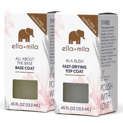 ella+mila Nail Care Treatment - In a Rush + All About That Base - 2pk