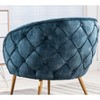 NicBex Velvet Accent Chair,Upholstered Living Room Chairs with Curved Button-Tufted Back and Metal Legs,Cozy Armchair,Club Chairs for Living Room - 4 of 4