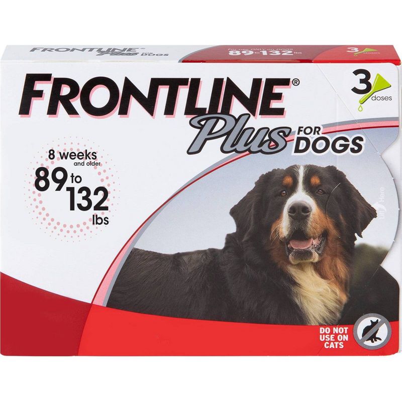 Frontline Plus Flea and Tick Treatment for Dogs - 3 doses, 1 of 8