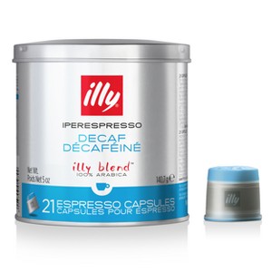 illy IperEspresso 100% Arabica Medium Roast Coffee - Decaf - Espresso Capsules - 21ct - 1 of 4