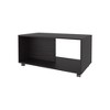 Wengue Coffee Table with Open Storage and Caster Wheels ¨C Elegant, Functional, and Mobile for Living Room - 2 of 4