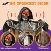 Joyfy 67" Halloween Outdoor Decorations, Life Size Animatronics Grim Reaper with Chain, Scary Haunted House Props for Garden Yard Lawn Decorations - 2 of 4