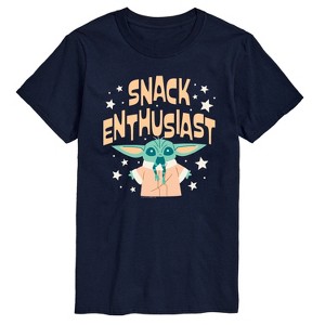 Men's - Star Wars - The Mandalorian Snack Enthusiast Grogu Short Sleeve Graphic T-Shirt - 1 of 4