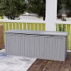 Gulches 112 Gallon Outdoor Wooden Deck Box, Solid Wood Storage Box with Seat & Table Top for Patio Cushions Pool Toys Garden Tools - 2 of 4