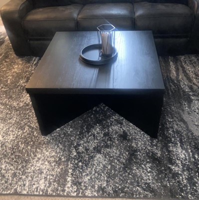 River Heights Square Wooden Coffee Table Black - Threshold™ Designed ...