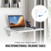 VEVOR Wall Mounted Folding Table, Wall Mount Drop Leaf Tables, Wooden Floating Desk for Dining, Laundry Room, Office, 23.6" x 15.6" Fold Down Desk - 3 of 4