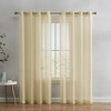 HLC.ME Sierra Burlap Flax Linen Privacy Sheer Light Filtering Window Grommet Curtains Panels, Set of 2 - 2 of 4