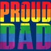 Adult Design By Humans Rainbow Pride Proud Dad By Luckyst T-Shirt - Royal - Medium - 2 of 2