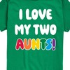 Boys' - Instant Message - I Love My Two Aunts Short Sleeve Graphic T-Shirt - 2 of 4