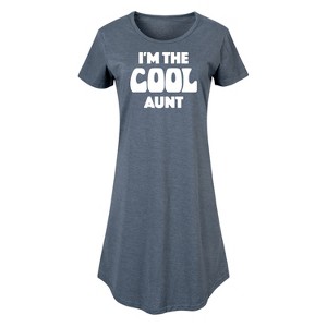 Women's - Instant Message - I'm The Cool Aunt Graphic T-shirt Dress - 1 of 4
