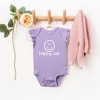 The Juniper Shop Happy Girl Smiley Face Baby Flutter Sleeve Bodysuit - 2 of 2
