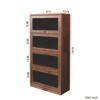 TiramisuBest 5-Tier Ladder Shelf,Rustic Brown Storage Rack with Rubber Wood Frame,MDF Shelves for Living Room,Office, Kitchen,Bedroom,Easy Assembly - 4 of 4