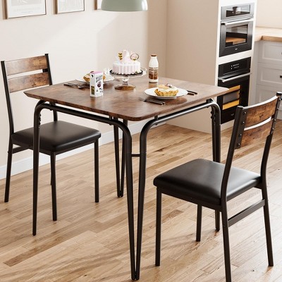 Kitchen Table and Chairs for 2/4,Small Table and Chairs Set of 2/4, Square Dinette Set for 2/4