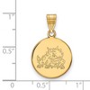 Black Bow Jewelry 14k Yellow Gold Plated Sterling Silver Texas Christian Horned Frogs NCAA Medium Pendant - 2 of 3