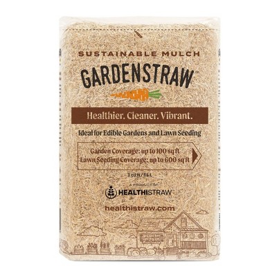HealthiStraw GardenStraw All-Natural, Clean, Sustainable Garden Straw Mulch for Gardens and Grass Seeding