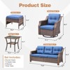 Buenhomino 5-Piece Patio Furniture Set, Outdoor Wicker Sofa with Swivel Chairs and Coffee Table, Rattan Outdoor Conversation Set for Poolside Backyard - 3 of 4