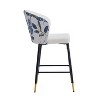 Christopher Knight Home Candace 28" Modern Wing Back Metal Upholstered Bar Stool (Set of 2) - 4 of 4