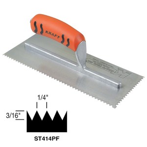 Superior Tile Cutter and Tools  Trowel,11inL,4 1/2inW,Carbon Steel ST414PF - 1 of 1