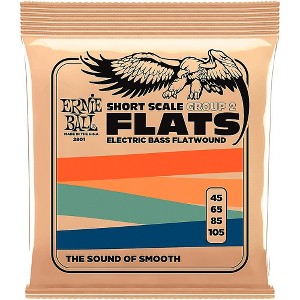 Ernie Ball P02801 Short Scale Flatwound Group 2 Electric Bass Strings 45 - 105 - 1 of 2
