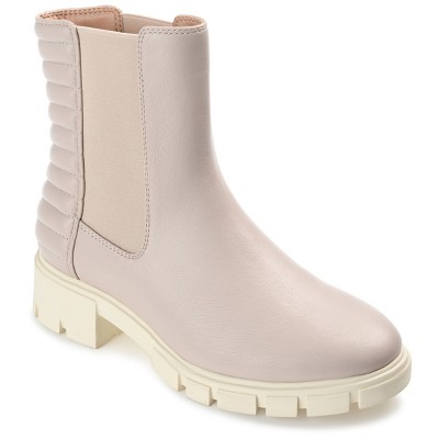 Journee Collection Womens Tatiana Round Toe Block Heel Chelsea Booties