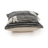 HomeRoots 18" Black and Off White Throw Pillow with Fringe - 4 of 4