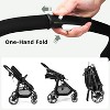 Infans 2 in 1 Baby Stroller High Landscape Infant Stroller and Reversible Pram, Foldable Pushchair w/Adjustable Canopy, Storage Basket - 4 of 4