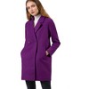 INSPIRE CHIC Women's Notched Lapel Double Breasted Raglan Sleeve Winter Coat - 2 of 4