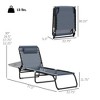 Foldable Chaise Lounge, 3-Position Reclining Back, Portable design and Breathable Mesh for Poolside, Camping - 3 of 4