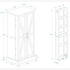 Sevobal Utility Storage Cabinets, Double Door Cabinet with Adjustable Shelves and Drawers for Living Room Kitchen Hallway, White, 23.62"*15.74"*45.98" - 4 of 4