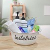 AuldHome Design Enamelware Spa Basin Set (Set of 3, White); White Rustic Farmhouse Decor Spa Bowls for Bathroom Storage and Home Decor - 4 of 4