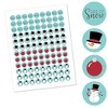 Big Dot of Happiness Let It Snow - Snowman - Holiday and Christmas Round Candy Sticker Favors - Labels Fits Chocolate Candy (1 Sheet of 108) - 2 of 4