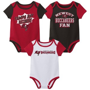 NFL Tampa Bay Buccaneers Infant Boys' 3pk Bodysuit - 1 of 4