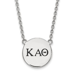 Black Bow Jewelry Sterling Silver Kappa Alpha Theta Greek Life Necklace 18 Inch - 1 of 4