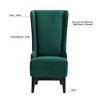 PAGED Velvet Accent Chairs with Soft Padded and Wooden Legs,Arm Chair with High-Back,Comfy Chairs for Living Room,Bedroom - 4 of 4