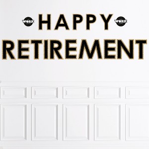 Big Dot of Happiness Happy Retirement - Peel and Stick Retirement Party Large Banner Wall Decals - Happy Retirement - 1 of 4