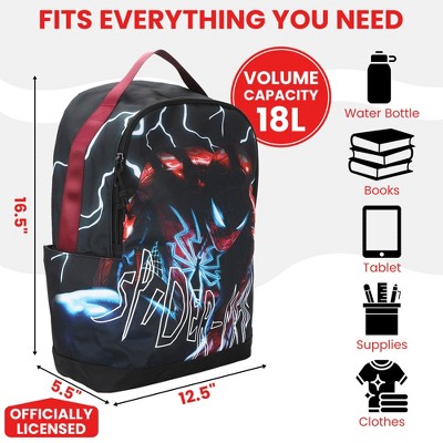 Spider-Man Classic Lightning Character Art 18.5” Adult Blue & Orange Backpack — фото 3