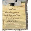 Manual Woodworks and Weavers Sheffield Farms Tapestry Throw Blanket with Verse, 50 × 60 Inches, Multicolor - 3 of 3
