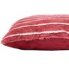 The Lakeside Collection Striped Faux Fur Throws or Accent Pillows - Striped Faux Fur Accent Pillow Red - 2 of 4