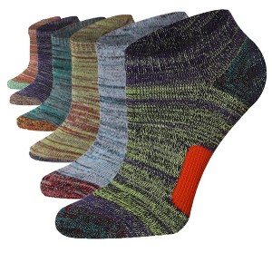 Women's Blue Ankle Socks - 6 Pack - 1 of 4